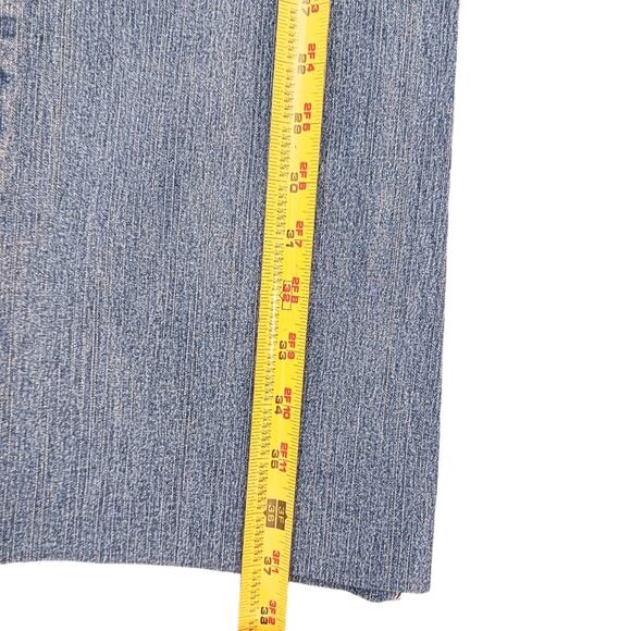 Vntg Angels Jeans Womens JR Sz 7 Blue Flare Crystals Embellished Boho Glam Gypsy - Picture 11 of 16